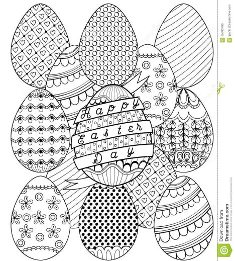 Easter Egg Coloring Pages For Adults - Part 8